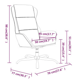 Chaise de relaxation Noir Similicuir daim