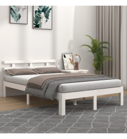 Cadre de lit Blanc Bois massif 140x200 cm