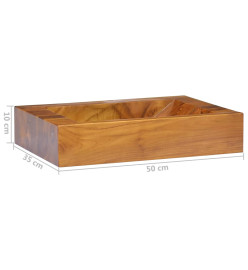 Lavabo Bois de teck massif 50x35x10 cm