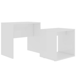 Ensemble de tables basses Blanc 48x30x45 cm Aggloméré