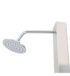 Douche d'extérieur avec receveur de douche WPC Acier inoxydable