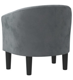 Fauteuil cabriolet gris foncé velours