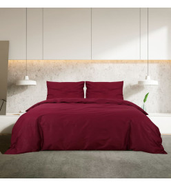 Ensemble de housse de couette Bordeaux 220x240 cm Microfibre