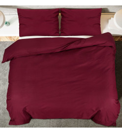 Ensemble de housse de couette Bordeaux 220x240 cm Microfibre