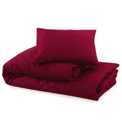 Ensemble de housse de couette Bordeaux 220x240 cm Microfibre