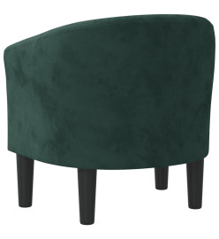 Fauteuil de massage vert foncé velours