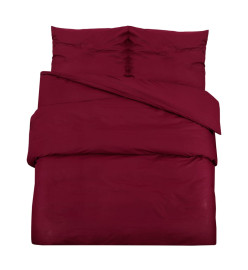 Ensemble de housse de couette Bordeaux 200x200 cm Microfibre