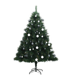 Sapin de Noël artificiel articulé 150 LED et boules 150 cm