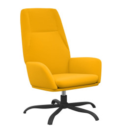 Chaise de relaxation Jaune moutarde Velours