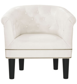 Fauteuil cabriolet blanc similicuir