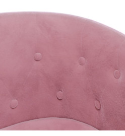 Fauteuil cabriolet rose velours