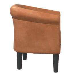 Fauteuil cabriolet marron similicuir