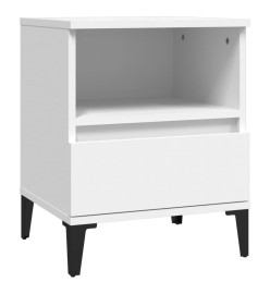 Table de chevet Blanc 40x35x50 cm