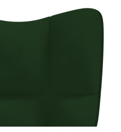 Chaise à bascule Vert foncé Velours