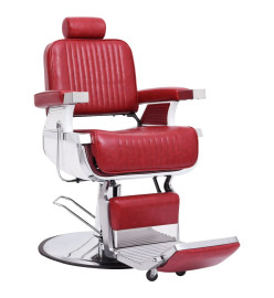 Chaise de barbier Rouge 68x69x116 cm Similicuir