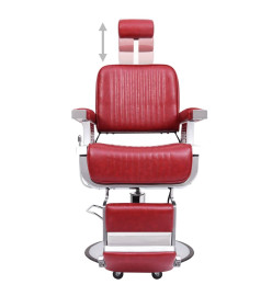 Chaise de barbier Rouge 68x69x116 cm Similicuir