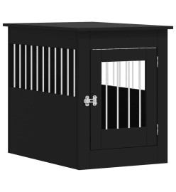 Meuble de cage pour chiens noir 55x80x68 cm bois d'ingénierie