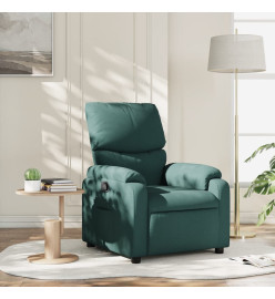 Fauteuil inclinable Vert foncé Tissu