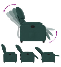 Fauteuil inclinable Vert foncé Tissu