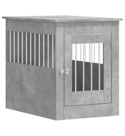 Meuble de cage pour chiens gris béton 55x80x68 cm