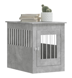 Meuble de cage pour chiens gris béton 55x80x68 cm