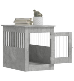 Meuble de cage pour chiens gris béton 55x80x68 cm