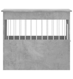 Meuble de cage pour chiens gris béton 55x80x68 cm