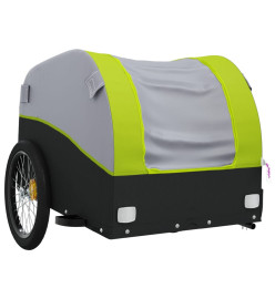 Remorque pour vélo noir et vert 45 kg fer