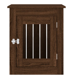 Meuble de cage pour chiens chêne marron 55x75x65 cm