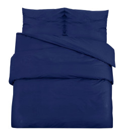 Ensemble de housse de couette Bleu marine 220x240 cm Microfibre