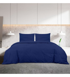 Ensemble de housse de couette Bleu marine 220x240 cm Microfibre