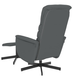 Fauteuil inclinable de massage avec repose-pied gris similicuir