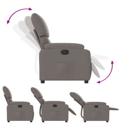 Fauteuil inclinable Taupe Tissu