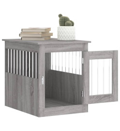 Meuble de cage pour chiens sonoma gris 55x75x65 cm