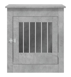 Meuble de cage pour chiens gris béton 64,5x80x71 cm