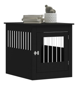 Meuble de cage pour chiens noir 64,5x80x71 cm bois d'ingénierie