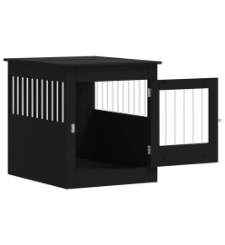 Meuble de cage pour chiens noir 64,5x80x71 cm bois d'ingénierie