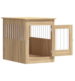 Meuble de cage pour chiens chêne sonoma 55x80x68 cm