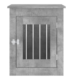 Meuble de cage pour chiens gris béton 55x75x65 cm