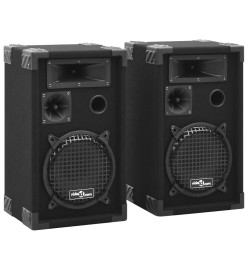 Haut-parleurs scène Hifi passifs professionnels 2 pcs 800W Noir