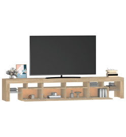 Meuble TV avec lumières LED Chêne sonoma 230x36,5x40 cm