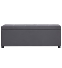 Banc avec compartiment de rangement 116 cm Gris Similicuir