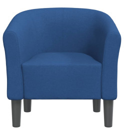 Fauteuil cabriolet bleu tissu