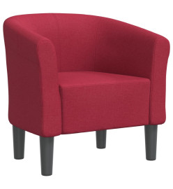 Fauteuil cabriolet rouge bordeaux tissu