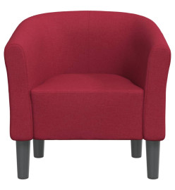 Fauteuil cabriolet rouge bordeaux tissu