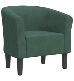 Fauteuil cabriolet vert foncé velours