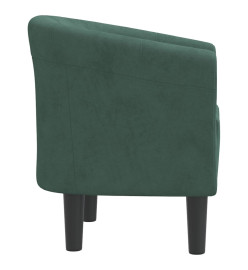 Fauteuil cabriolet vert foncé velours