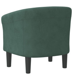 Fauteuil cabriolet vert foncé velours