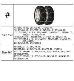 Chaînes antidérapantes 2 pcs 16 mm VUS 4x4 Taille 390