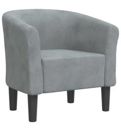 Fauteuil cabriolet gris foncé velours